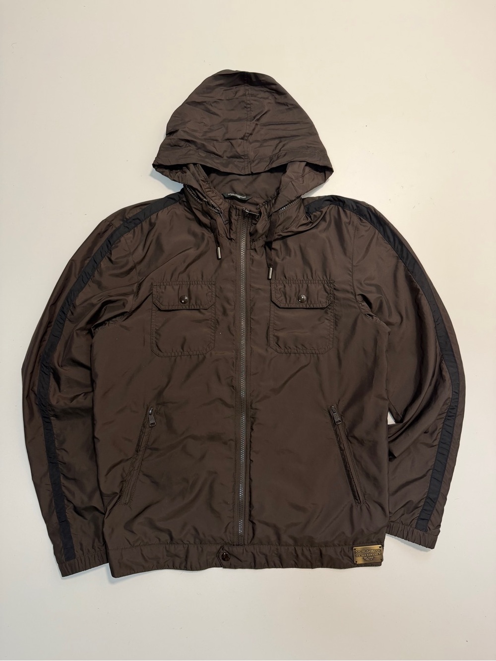 Vintage Dolce & Gabbana Full Zip Nylon Windbreaker Field Jacket Mens 50 Medium